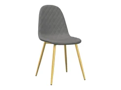 Juego de 4 sillas de comedor de terciopelo gris claro