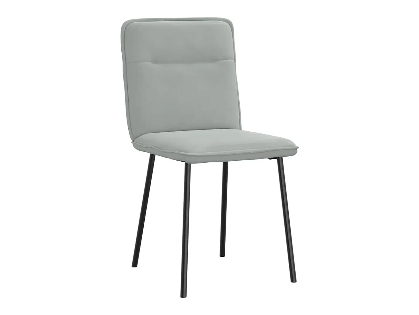 Juego de 6 sillas de comedor de terciopelo gris claro