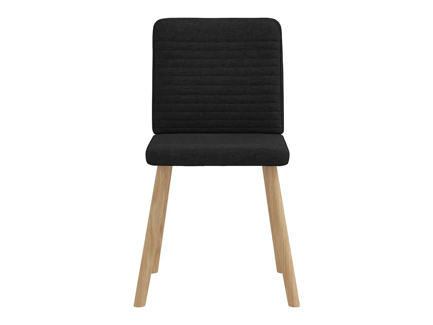 Juego de 6 sillas de comedor de tela negra