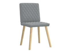 Juego de 6 sillas de comedor de tela gris claro