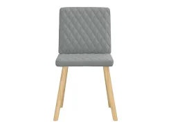 Juego de 6 sillas de comedor de tela gris claro