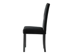 Juego de 2 Sillas de comedor terciopelo negro ES985814