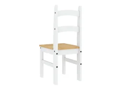 Juego de 2 sillas de comedor blancas 40x46x99 cm madera maciza de pino