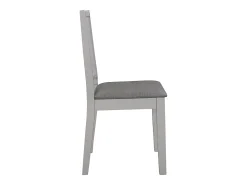 Juego de 2 sillas de comedor con cojines de madera maciza gris