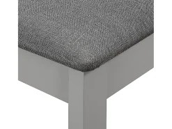 Juego de 2 sillas de comedor con cojines de madera maciza gris