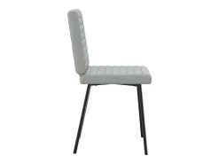 Juego de 2 sillas de comedor en terciopelo gris claro