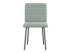 Juego de 2 sillas de comedor en terciopelo gris claro