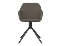 Juego de 2 Sillas de comedor giratorias terciopelo gris oscuro ES835246