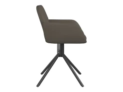 Juego de 2 Sillas de comedor giratorias terciopelo gris oscuro ES835246
