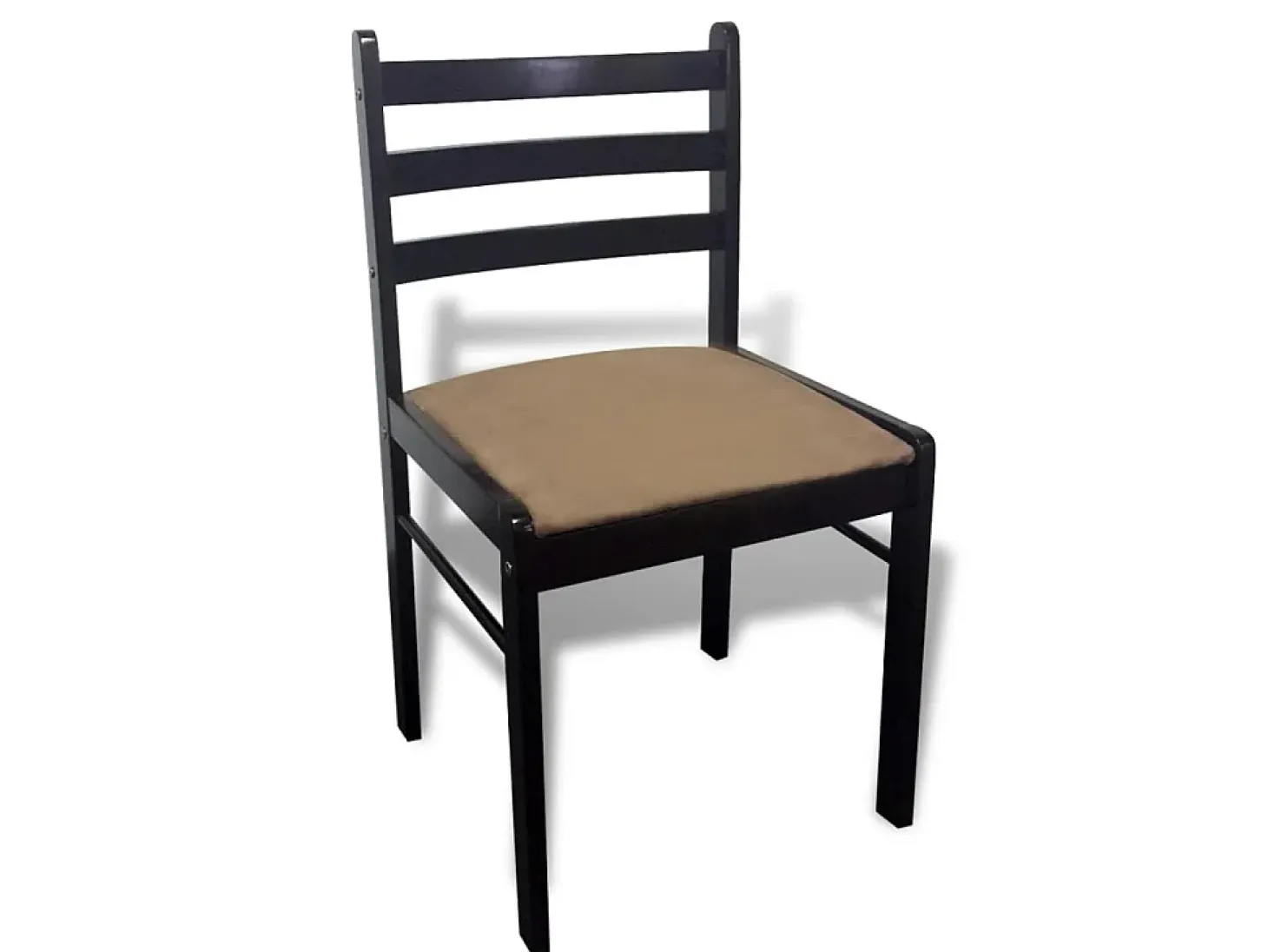 Juego de 6 Sillas de comedor madera maciza y terciopelo marrón ES173276