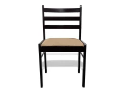 Juego de 6 Sillas de comedor madera maciza y terciopelo marrón ES173276