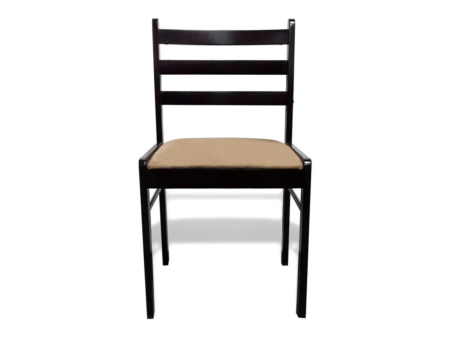 Juego de 6 Sillas de comedor madera maciza y terciopelo marrón ES173276