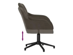Juego de 2 sillas de comedor giratorias de terciopelo gris oscuro