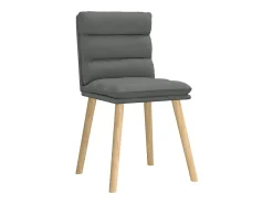 Juego de 4 sillas de comedor de tela gris oscuro
