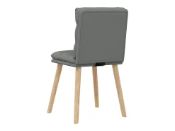 Juego de 4 sillas de comedor de tela gris oscuro