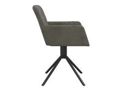 Juego de 2 Sillas de comedor giratorias terciopelo gris oscuro ES262654