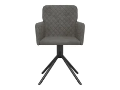 Juego de 2 Sillas de comedor giratorias terciopelo gris oscuro ES262654