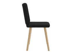 Juego de 2 sillas de comedor de tela negra