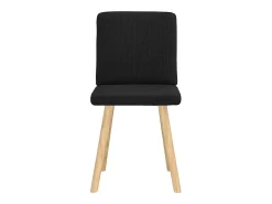 Juego de 2 sillas de comedor de tela negra