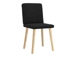 Juego de 2 sillas de comedor de tela negra