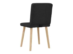 Juego de 2 sillas de comedor de tela negra