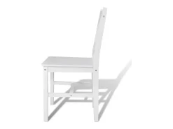 Juego de 6 sillas de comedor en madera de pino blanco