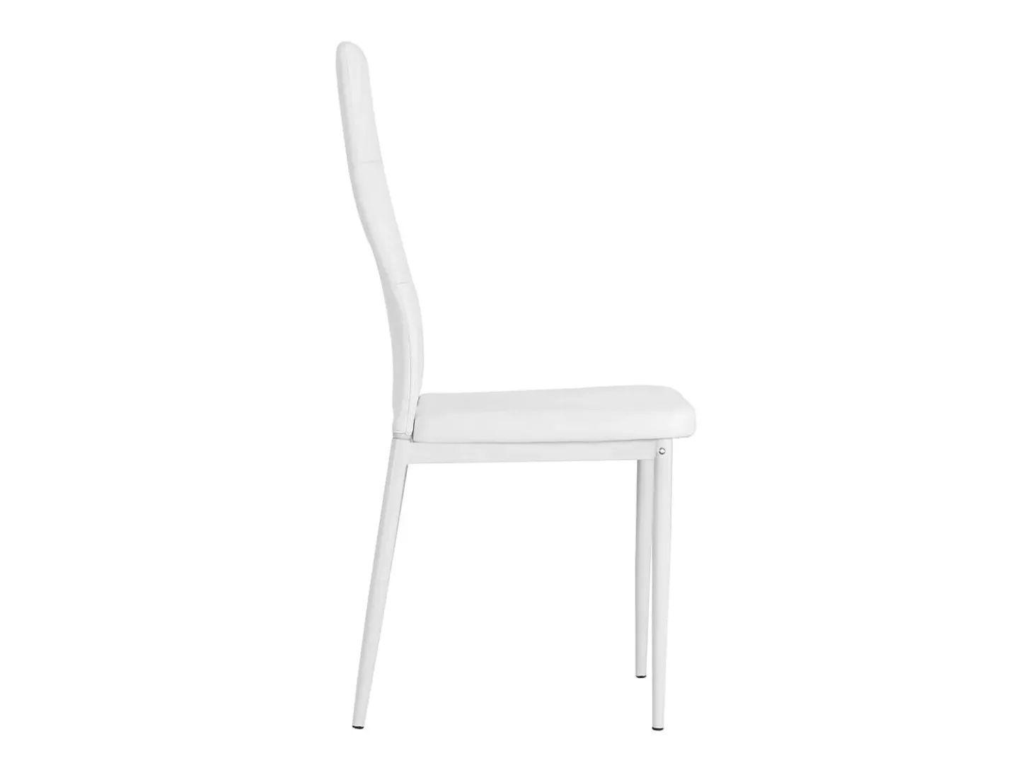 Juego de 2 Sillas de comedor cuero sintético blanco ES854883