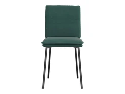 Juego de 2 sillas de comedor de terciopelo verde oscuro