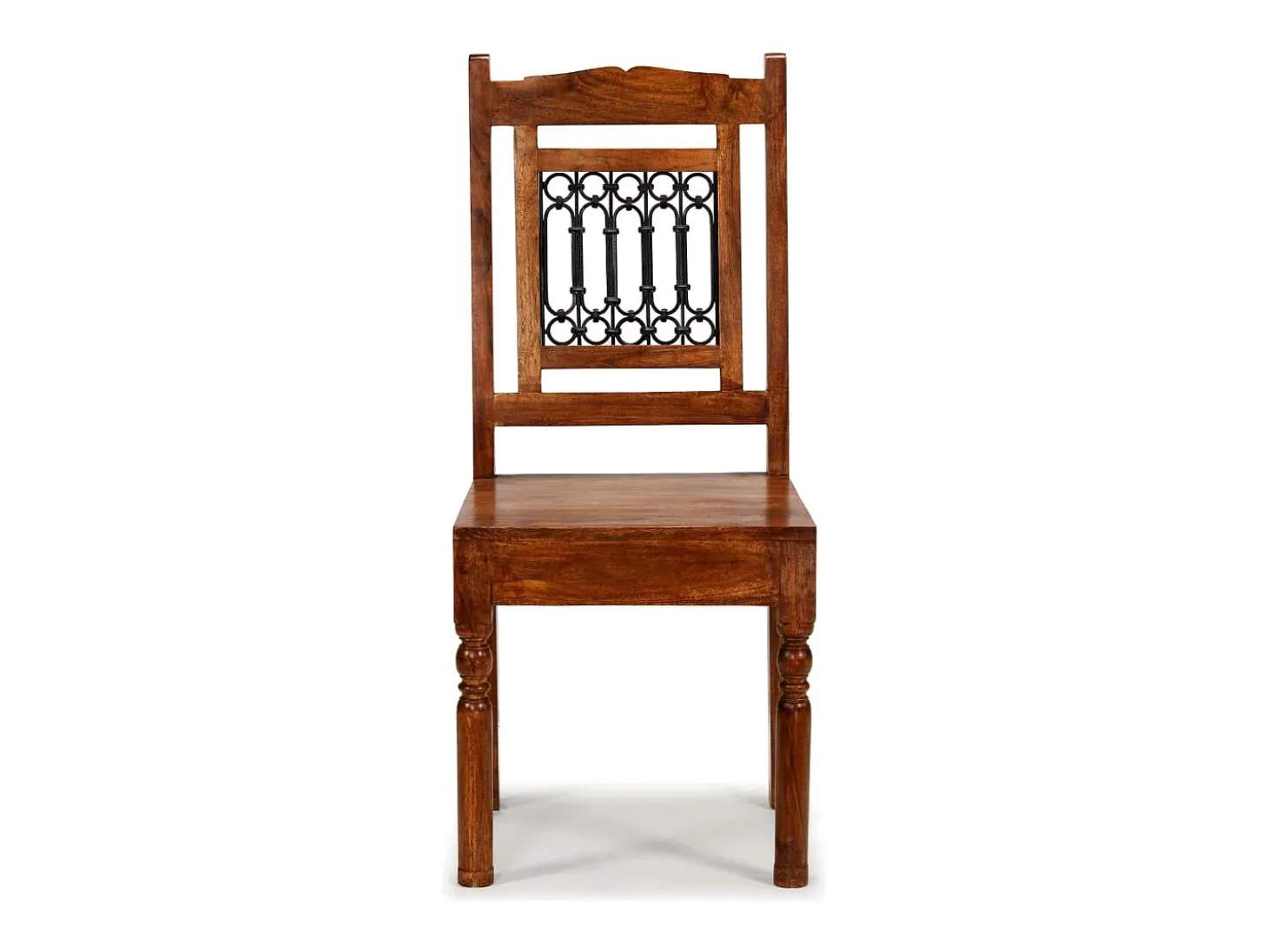 Juego de 2 Sillas de comedor madera maciza color miel clásico ES170621