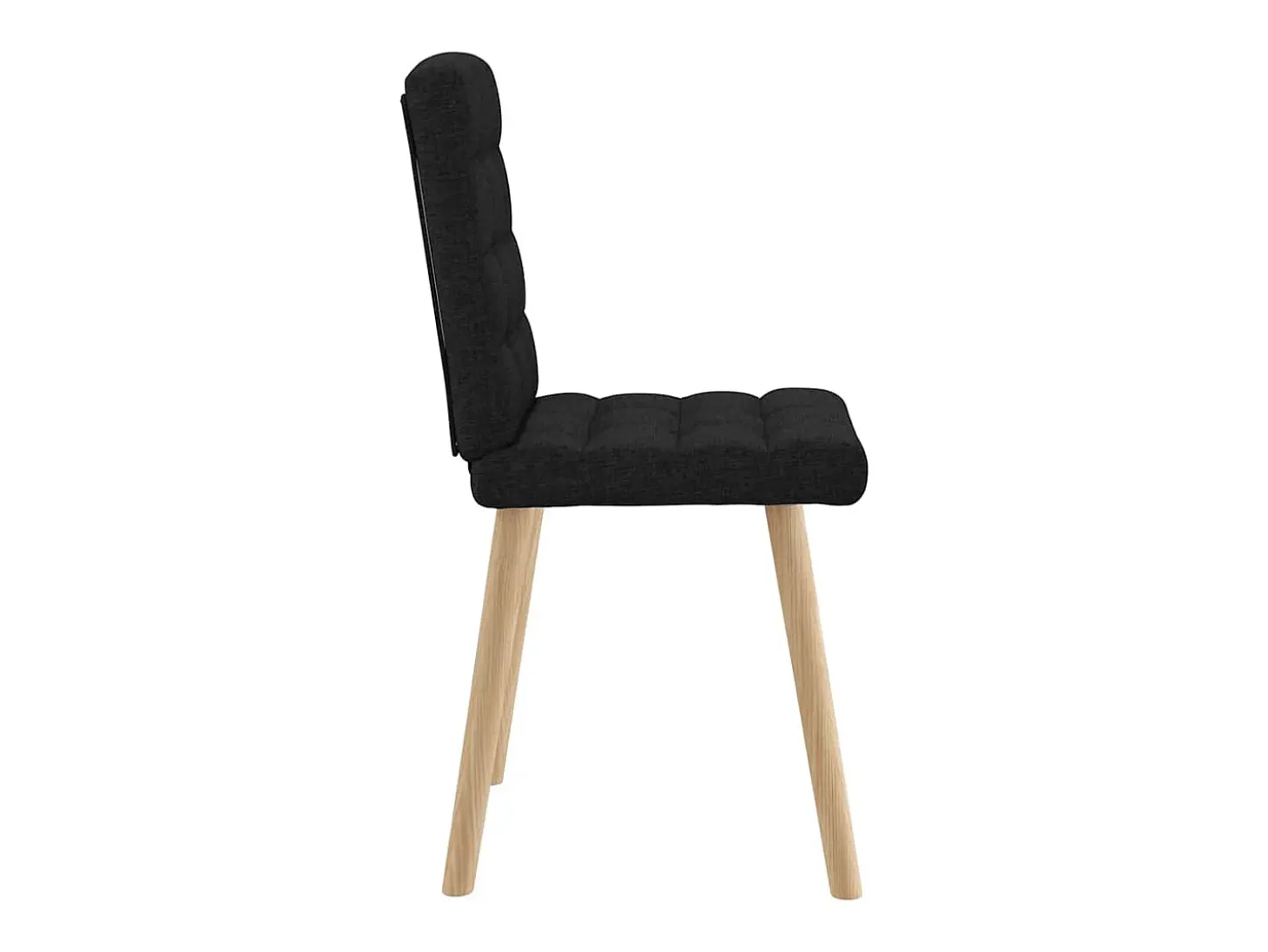 Juego de 6 sillas de comedor de tela negra