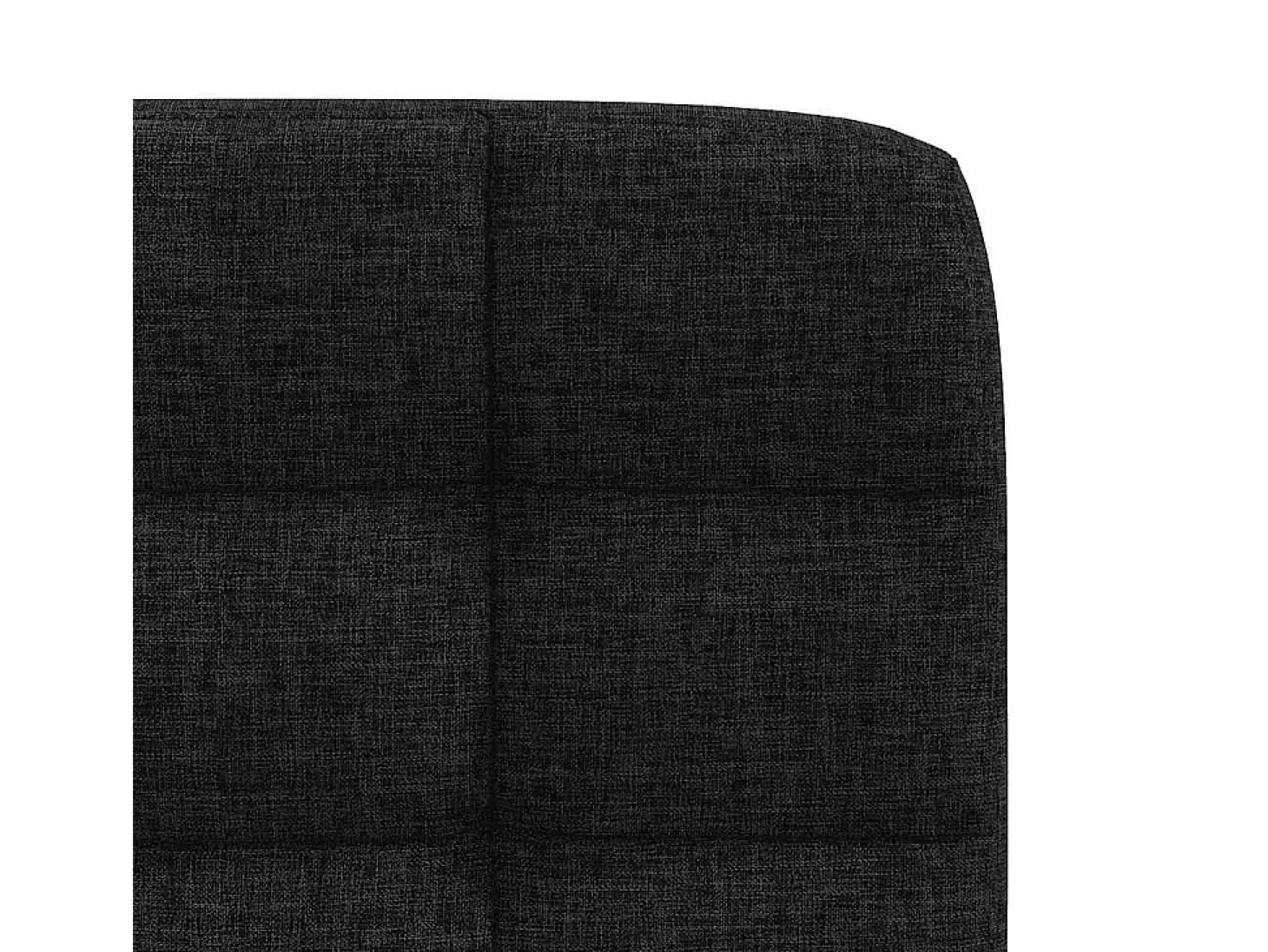Juego de 6 sillas de comedor de tela negra