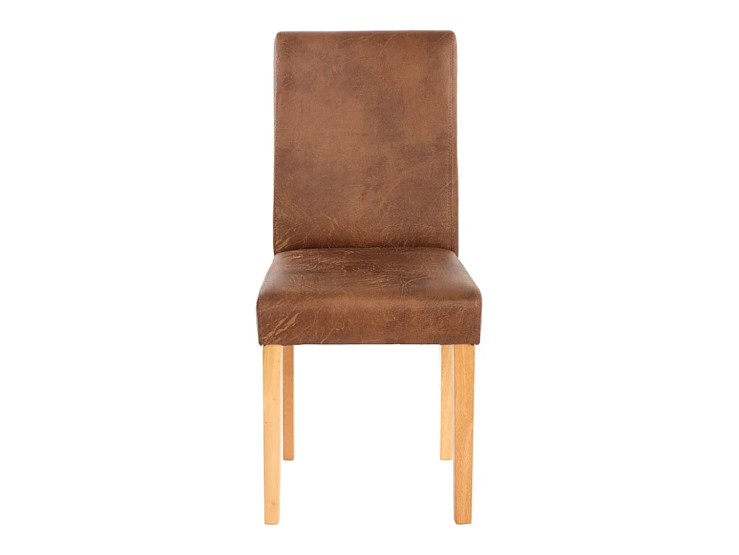 Juego de 6 sillas de comedor Littau de piel sintética, textil, imitación de ante, patas claras