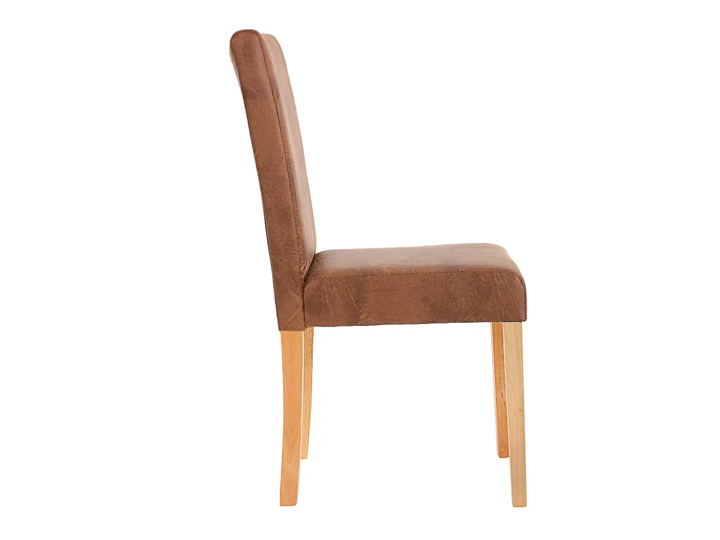 Juego de 6 sillas de comedor Littau de piel sintética, textil, imitación de ante, patas claras