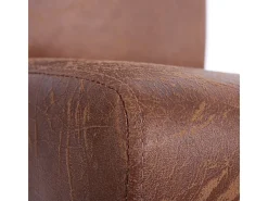 Juego de 6 sillas de comedor Littau de piel sintética, textil, imitación de ante, patas claras