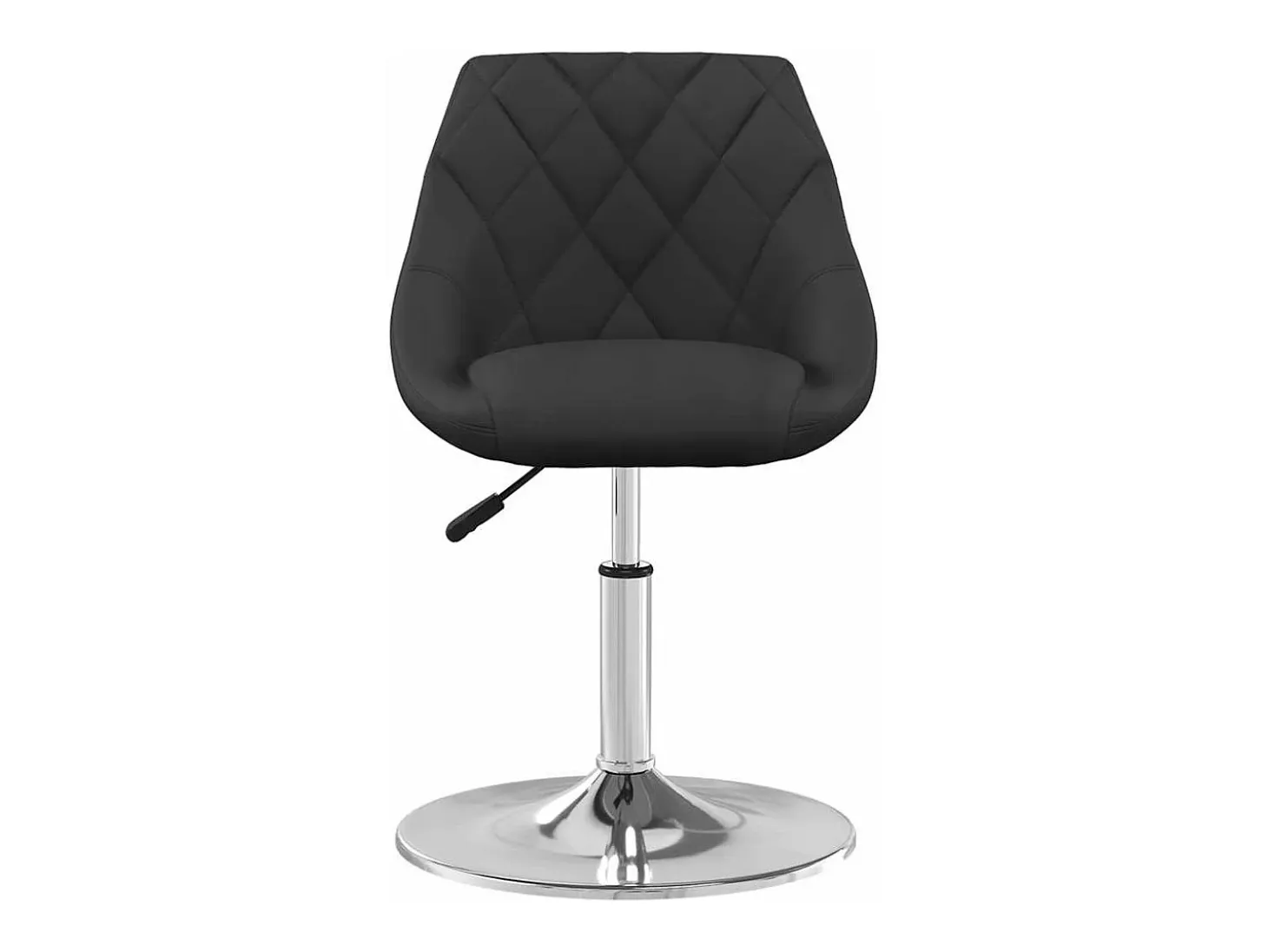 Juego de 2 sillas de comedor giratorias de terciopelo negro