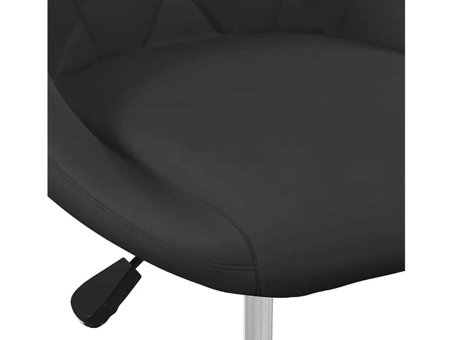 Juego de 2 sillas de comedor giratorias de terciopelo negro