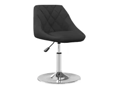 Juego de 2 sillas de comedor giratorias de terciopelo negro