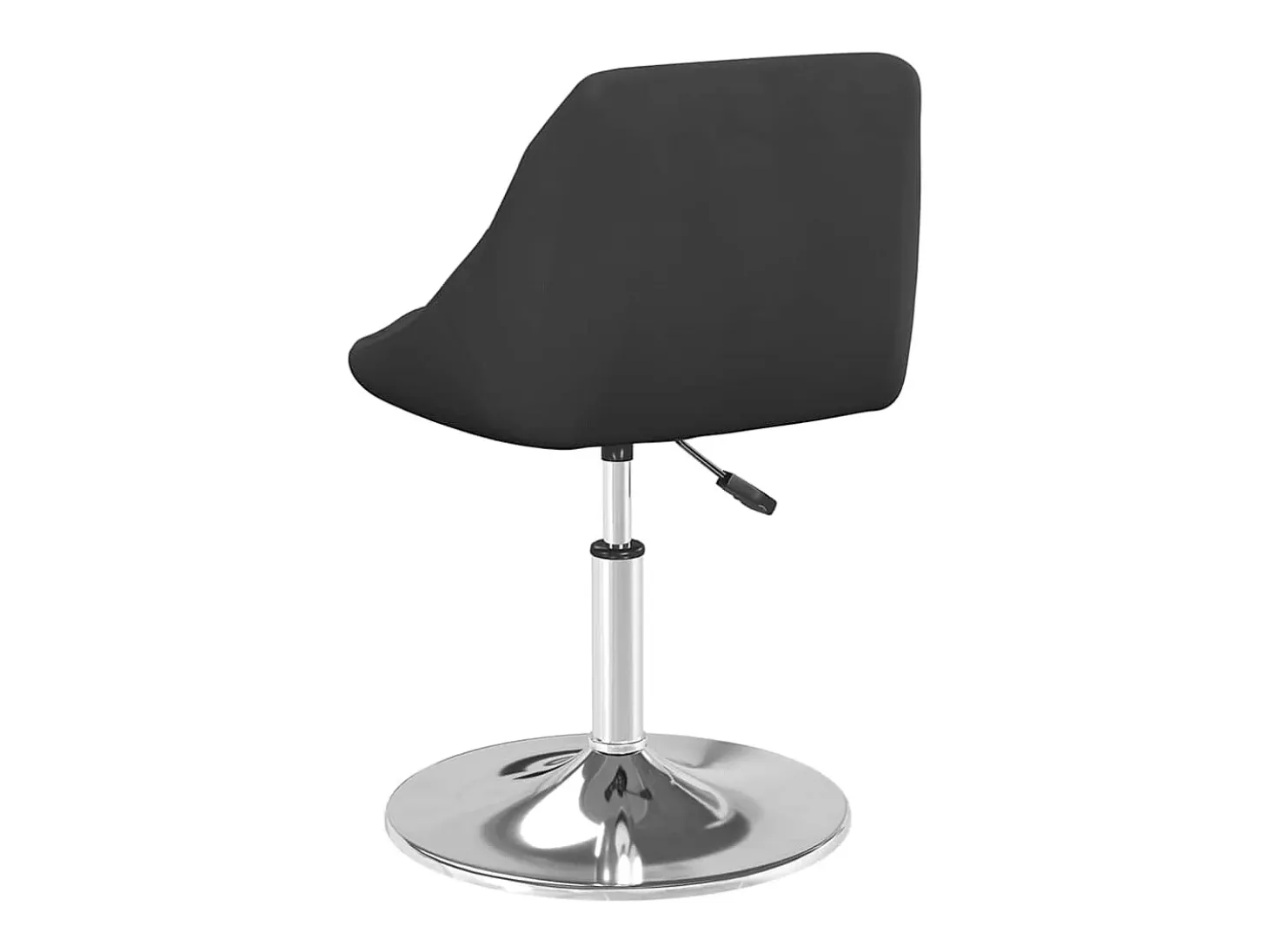 Juego de 2 sillas de comedor giratorias de terciopelo negro