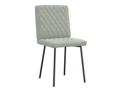 Juego de 6 sillas de comedor de terciopelo gris claro
