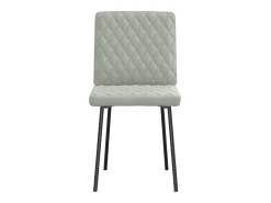 Juego de 6 sillas de comedor de terciopelo gris claro