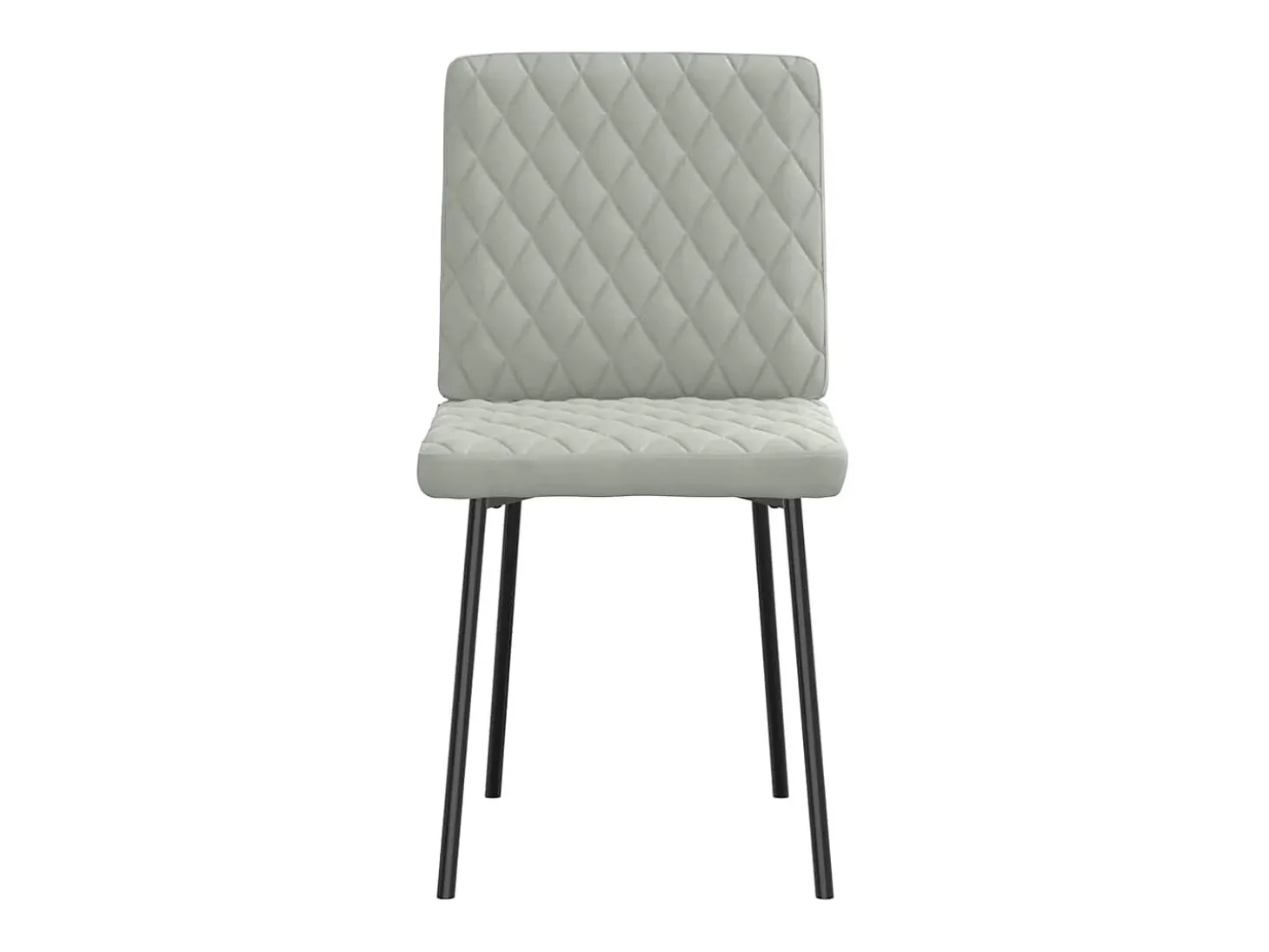 Juego de 6 sillas de comedor de terciopelo gris claro