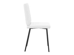 Juego de 2 sillas de comedor de piel sintética blanca