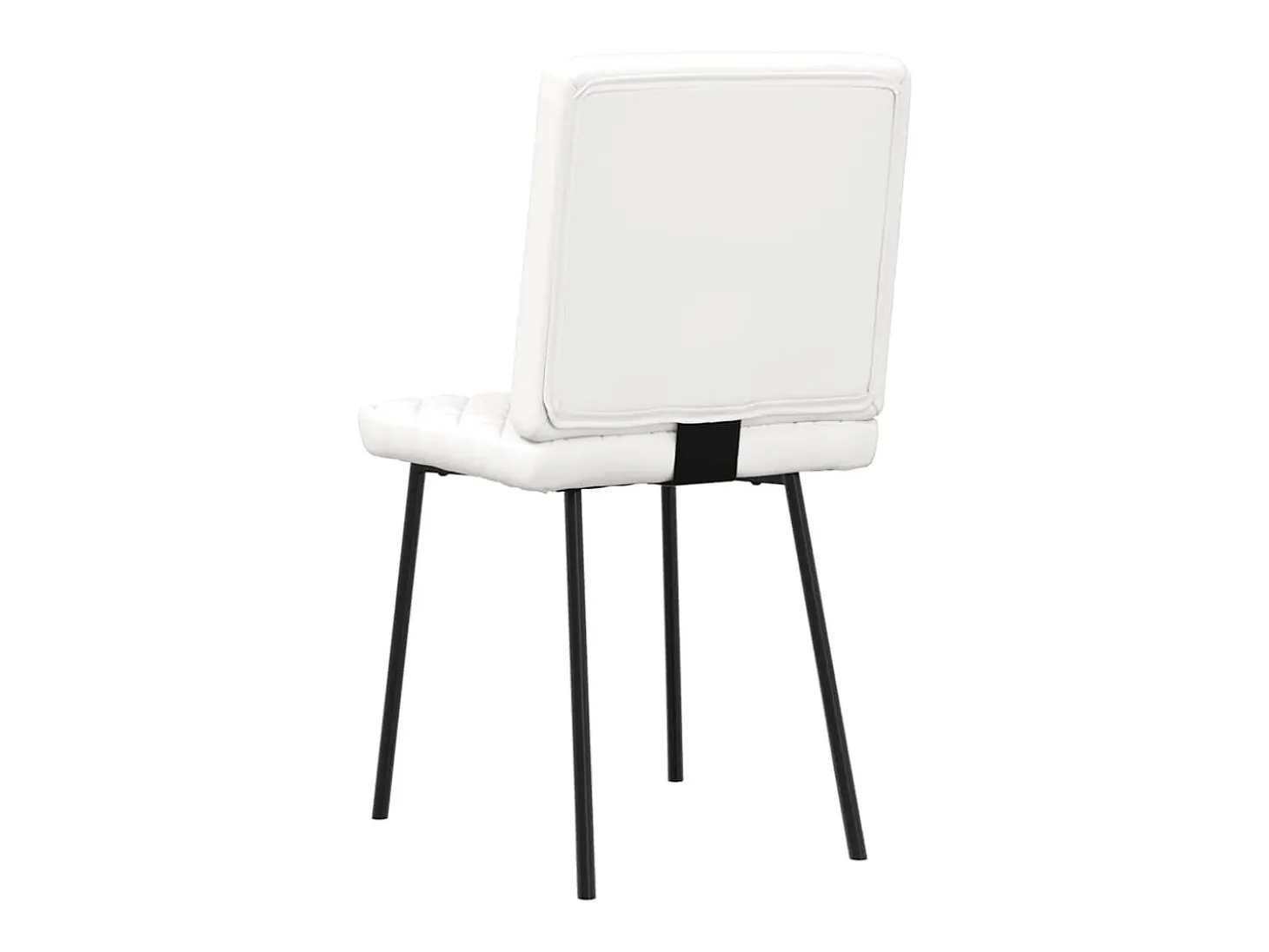 Juego de 2 sillas de comedor de piel sintética blanca