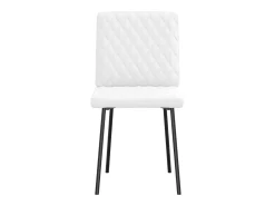 Juego de 2 sillas de comedor de piel sintética blanca