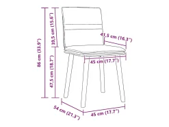 Juego de 6 sillas de comedor de tela gris claro