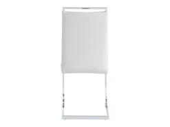 Juego de 2 sillas de comedor modernas con respaldo alto y patas tapizadas, respaldo de rayas cruzadas para comedor, cocina y oficina, color blanco