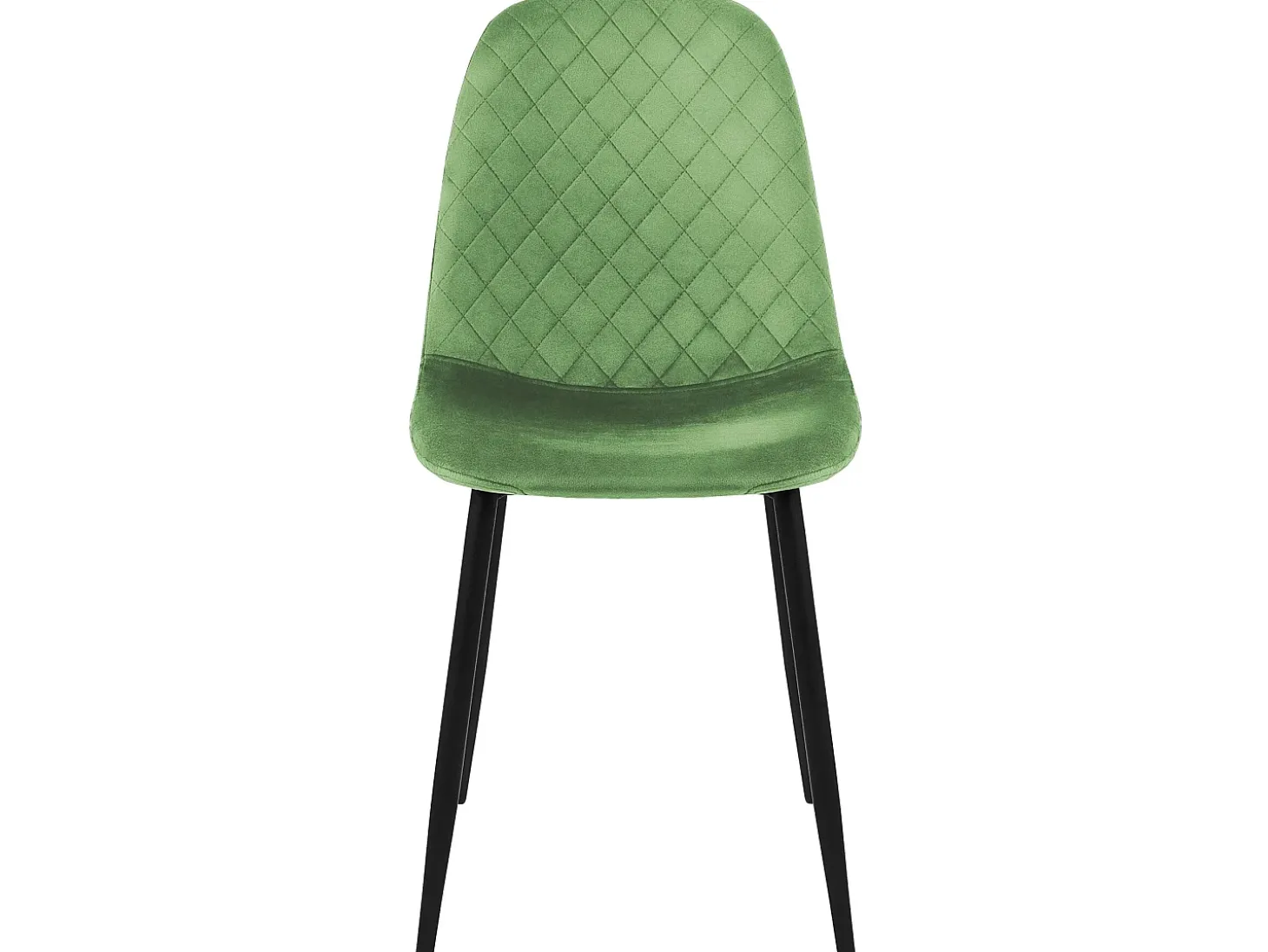 Juego de 4 sillas de comedor de terciopelo salvia con patas de metal incl. material de montaje ML-Design