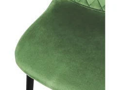 Juego de 4 sillas de comedor de terciopelo salvia con patas de metal incl. material de montaje ML-Design