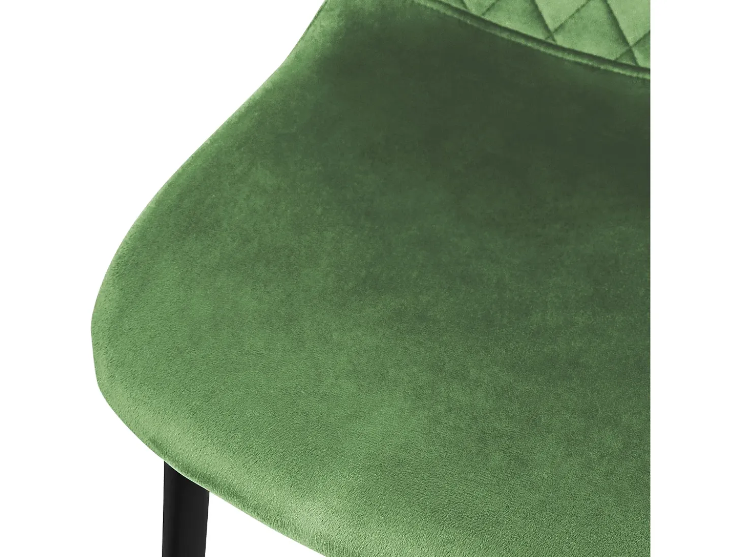 Juego de 4 sillas de comedor de terciopelo salvia con patas de metal incl. material de montaje ML-Design