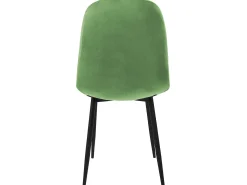 Juego de 4 sillas de comedor de terciopelo salvia con patas de metal incl. material de montaje ML-Design